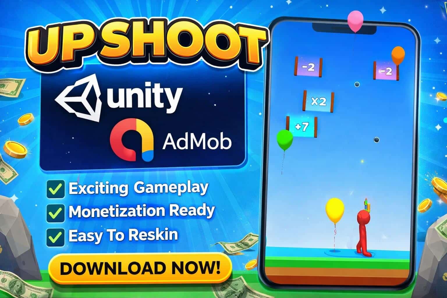 Up Shoot - Unity - Admob screenshot 6